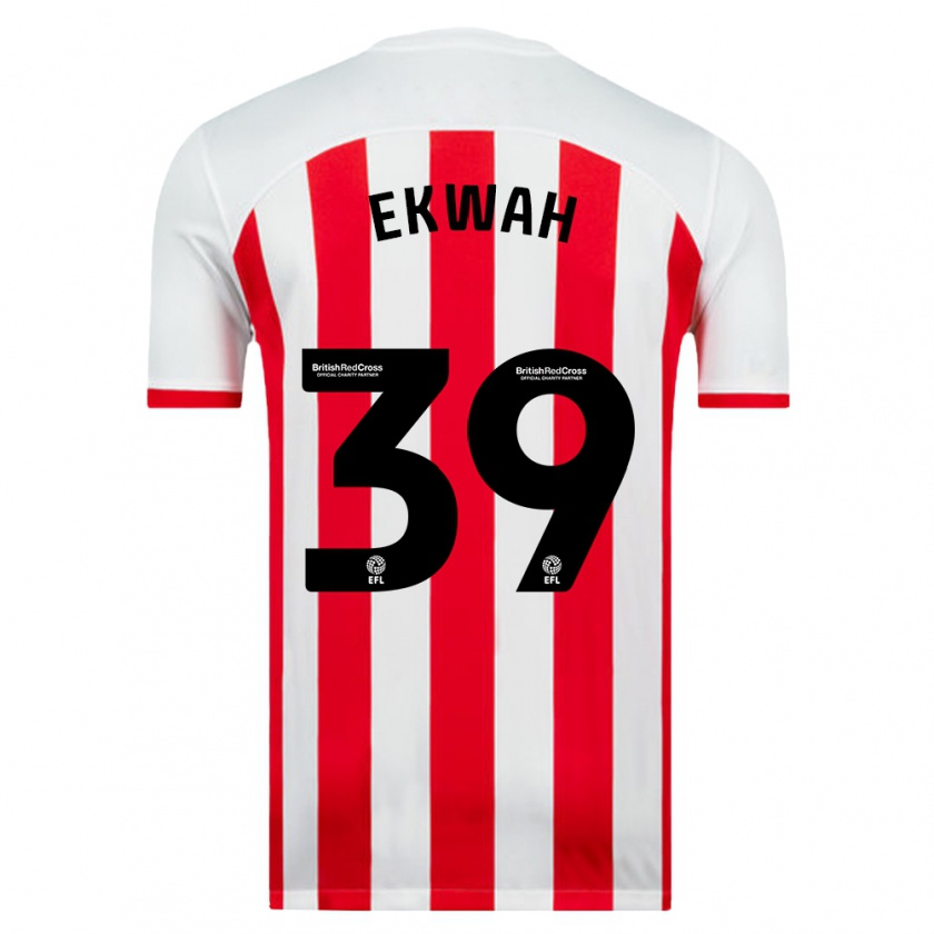 Kandiny Uomo Maglia Pierre Ekwah #39 Bianco Kit Gara Home 2023/24 Maglietta