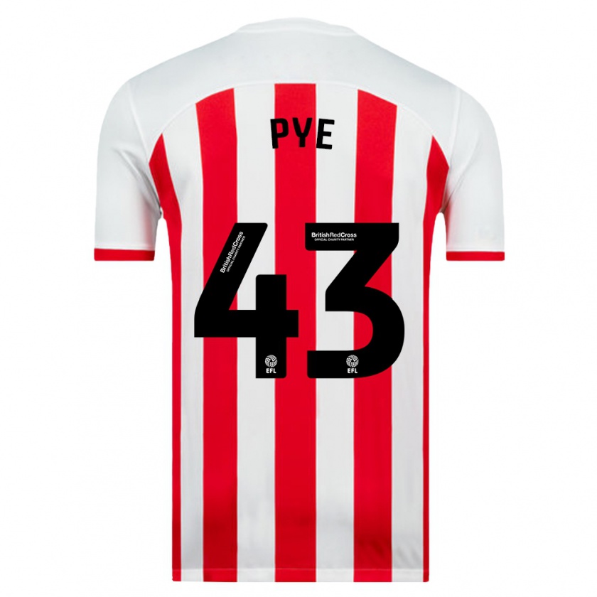 Kandiny Hombre Camiseta Connor Pye #43 Blanco 1ª Equipación 2023/24 La Camisa