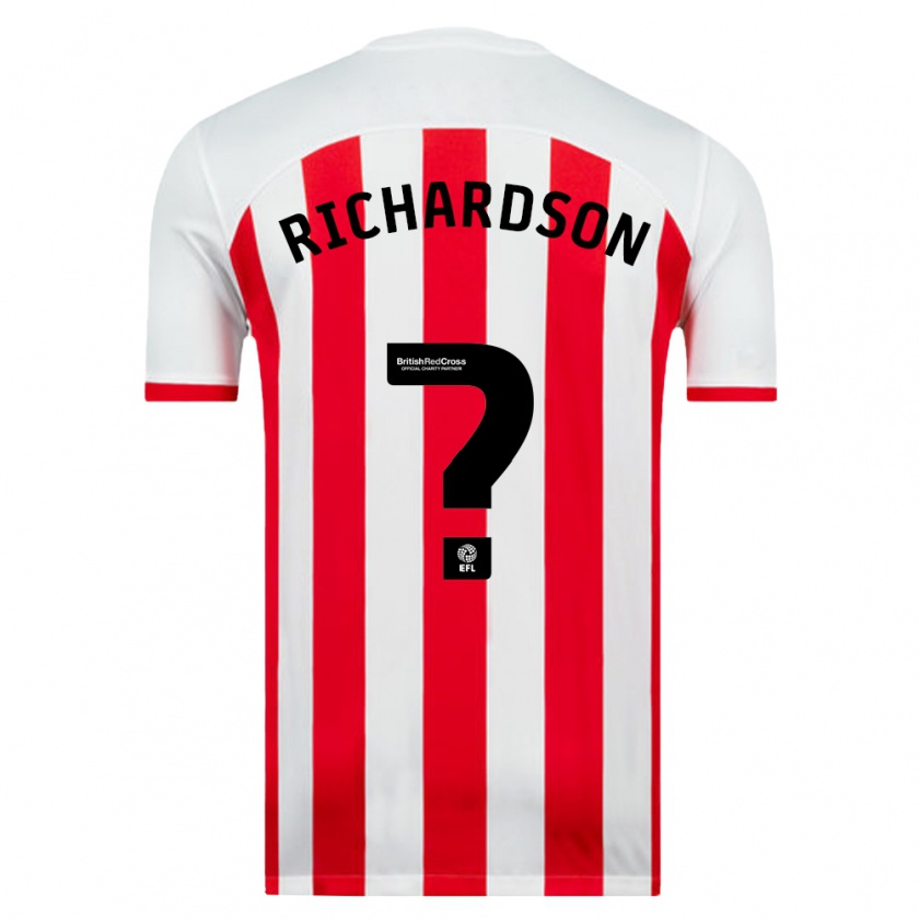 Kandiny Hombre Camiseta Adam Richardson #0 Blanco 1ª Equipación 2023/24 La Camisa