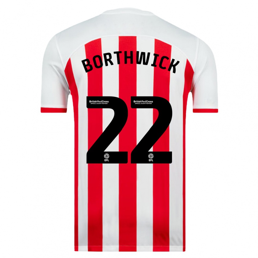 Kandiny Uomo Maglia Megan Borthwick #22 Bianco Kit Gara Home 2023/24 Maglietta