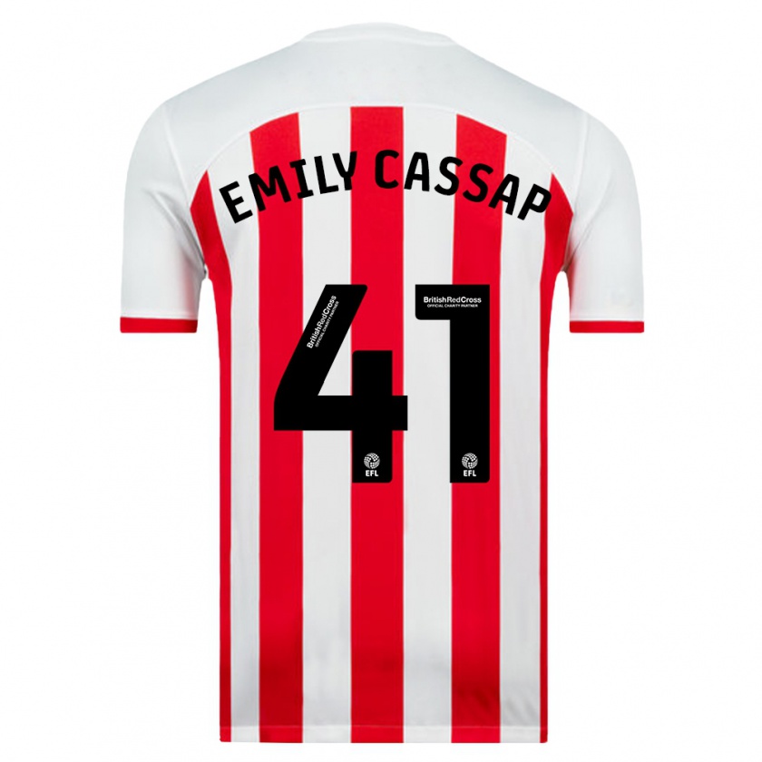 Kandiny Hombre Camiseta Emily Cassap #41 Blanco 1ª Equipación 2023/24 La Camisa