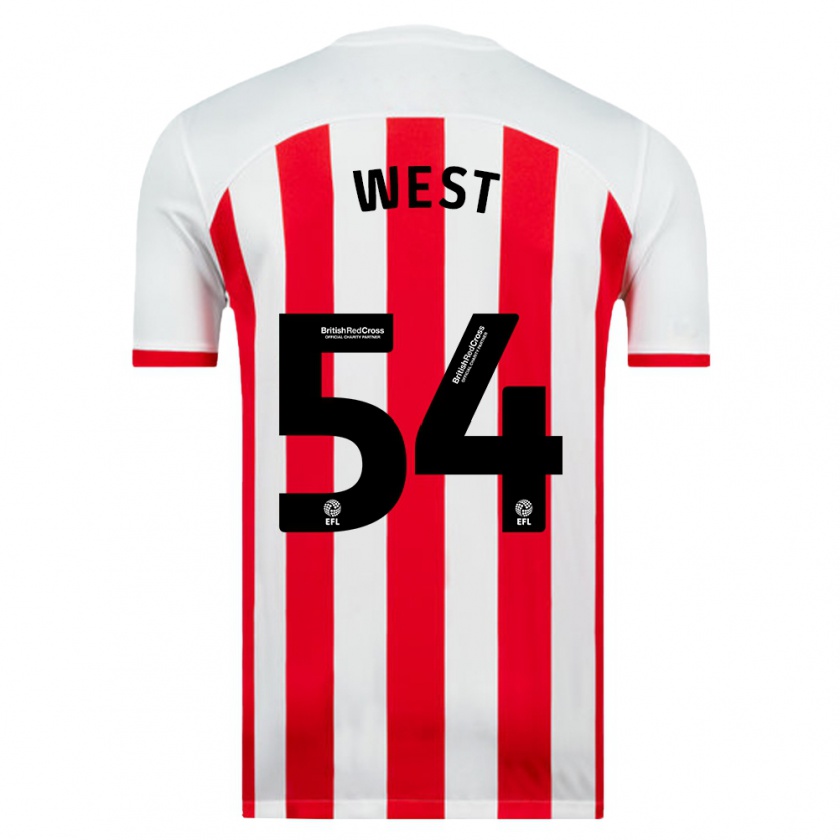 Kandiny Hombre Camiseta Ella West #54 Blanco 1ª Equipación 2023/24 La Camisa