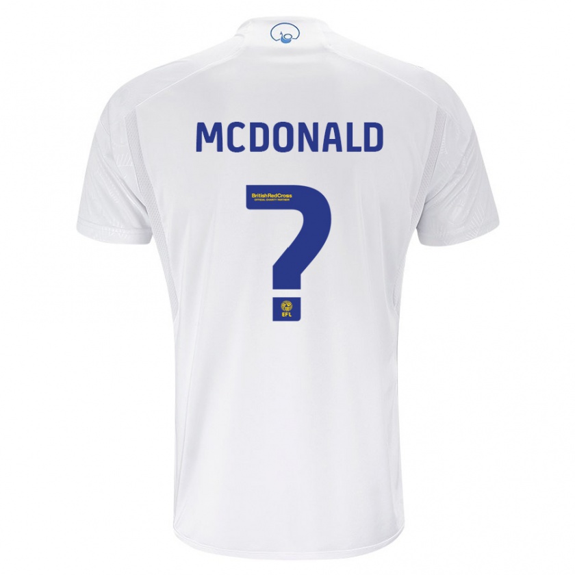 Kandiny Uomo Maglia Josh Mcdonald #0 Bianco Kit Gara Home 2023/24 Maglietta