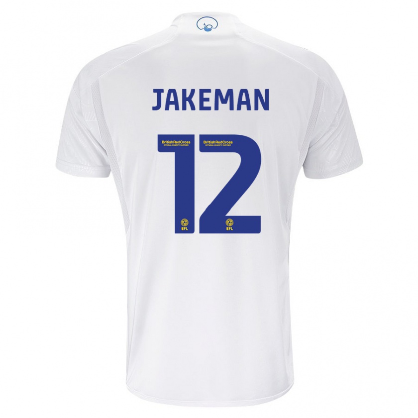 Kandiny Uomo Maglia Harriet Jakeman #12 Bianco Kit Gara Home 2023/24 Maglietta