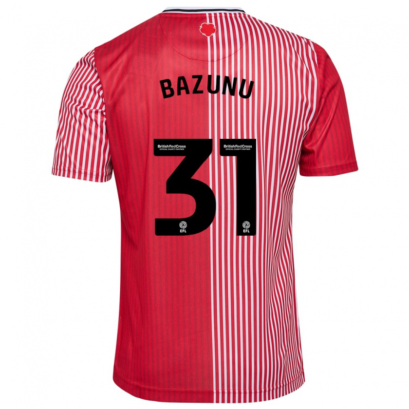 Kandiny Uomo Maglia Gavin Bazunu #31 Rosso Kit Gara Home 2023/24 Maglietta