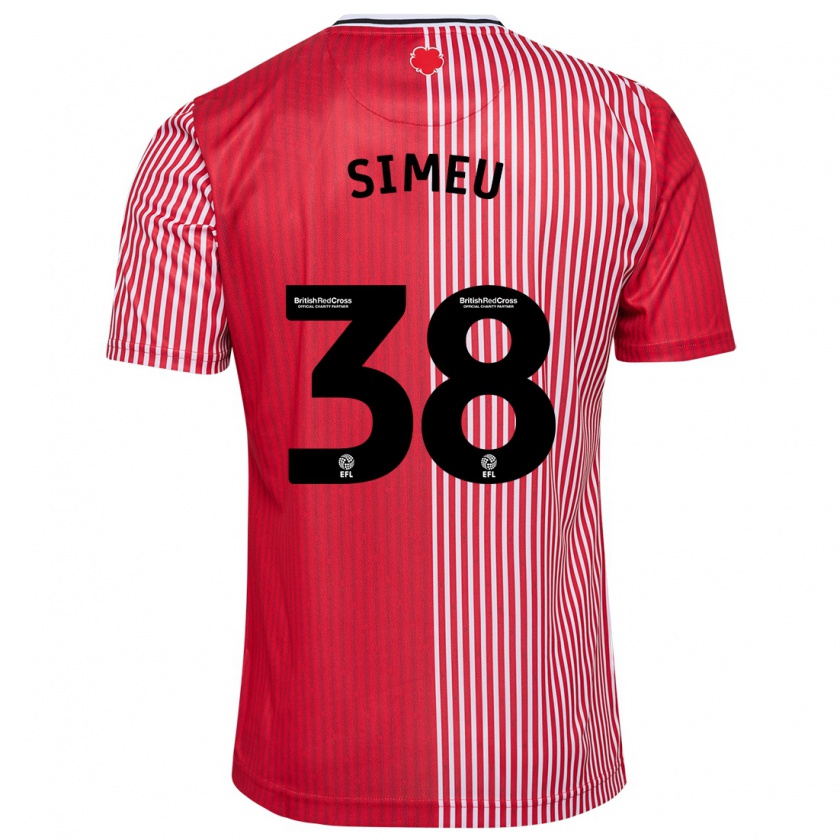 Kandiny Uomo Maglia Dynel Simeu #38 Rosso Kit Gara Home 2023/24 Maglietta