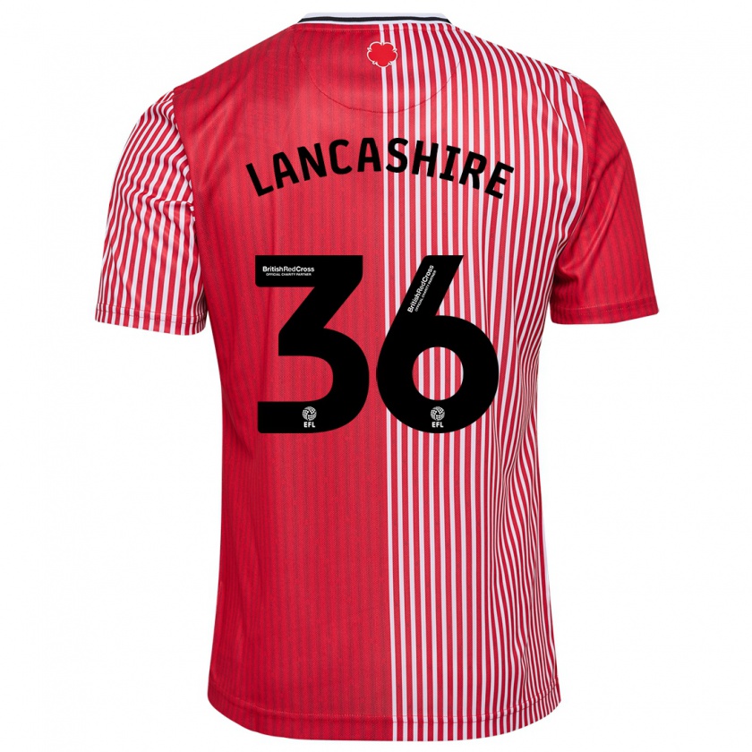 Kandiny Hombre Camiseta Olly Lancashire #36 Rojo 1ª Equipación 2023/24 La Camisa