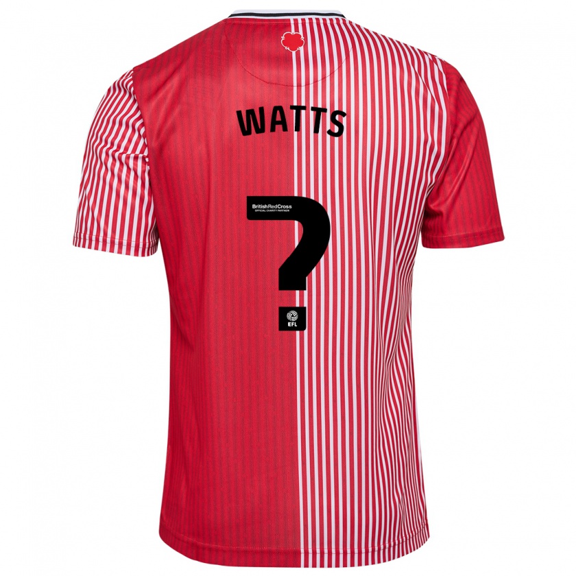 Kandiny Heren Harry Watts #0 Rood Thuisshirt Thuistenue 2023/24 T-Shirt België