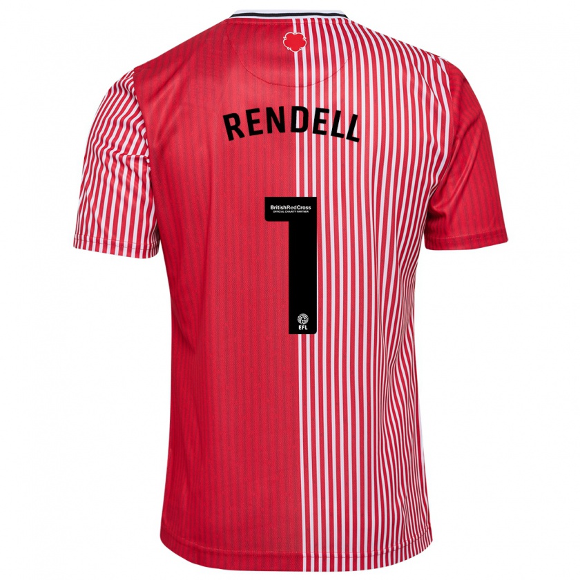 Kandiny Heren Kayla Rendell #1 Rood Thuisshirt Thuistenue 2023/24 T-Shirt België