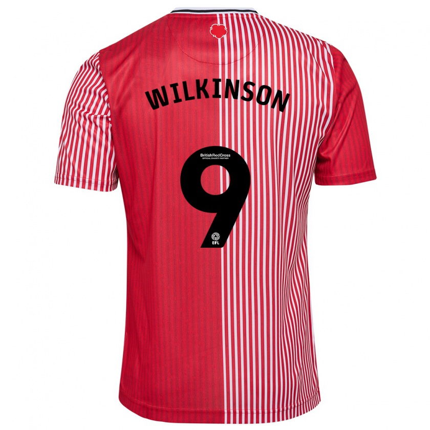 Kandiny Heren Katie Wilkinson #9 Rood Thuisshirt Thuistenue 2023/24 T-Shirt België