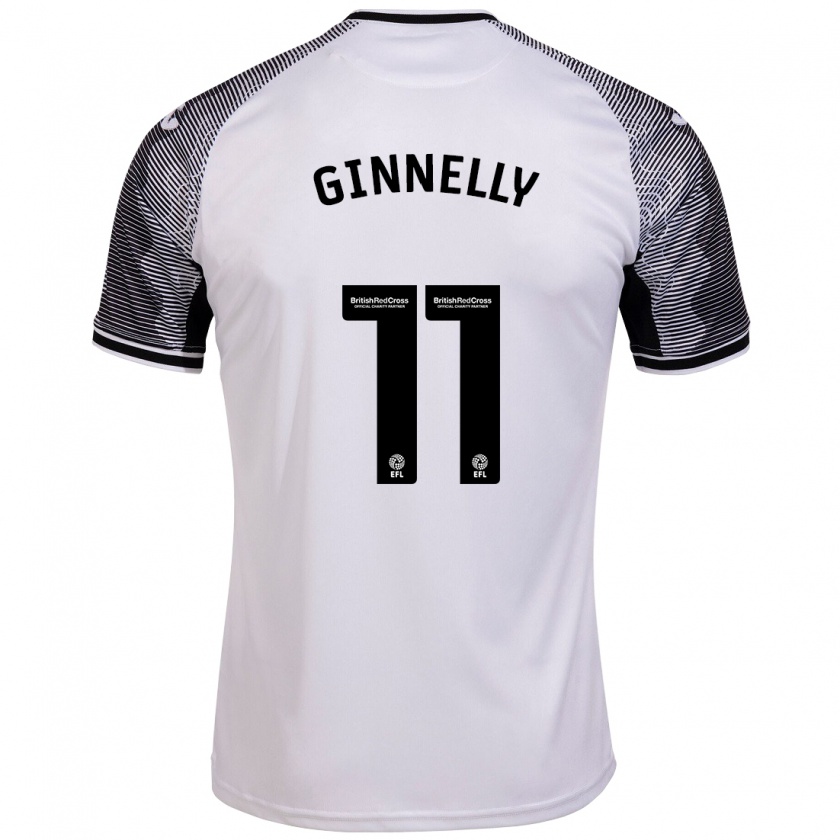 Kandiny Uomo Maglia Josh Ginnelly #11 Bianco Kit Gara Home 2023/24 Maglietta