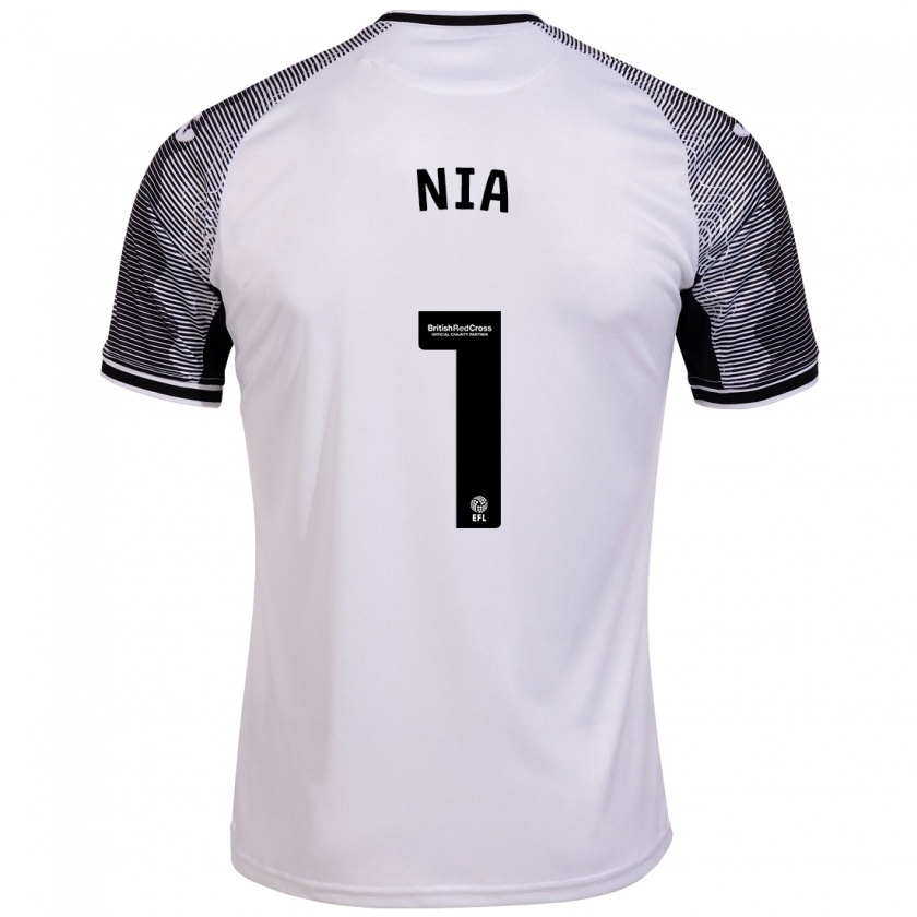 Kandiny Uomo Maglia Ffion Rees Nia #1 Bianco Kit Gara Home 2023/24 Maglietta