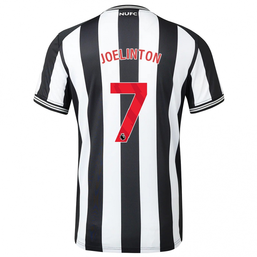 Kandiny Heren Joelinton #7 Zwart Wit Thuisshirt Thuistenue 2023/24 T-Shirt België