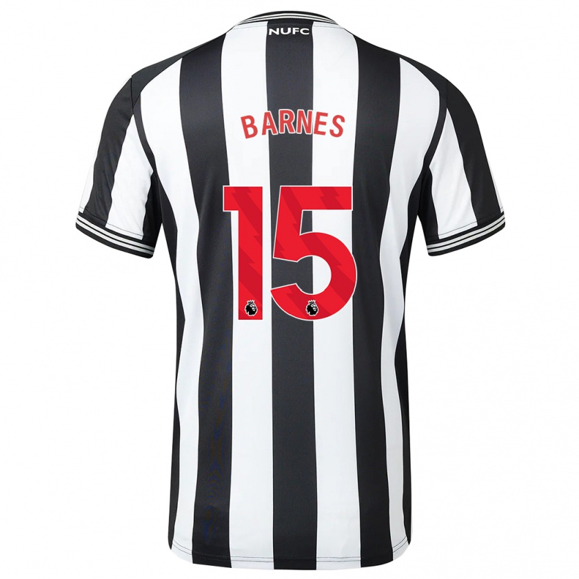 Kandiny Heren Harvey Barnes #15 Zwart Wit Thuisshirt Thuistenue 2023/24 T-Shirt België