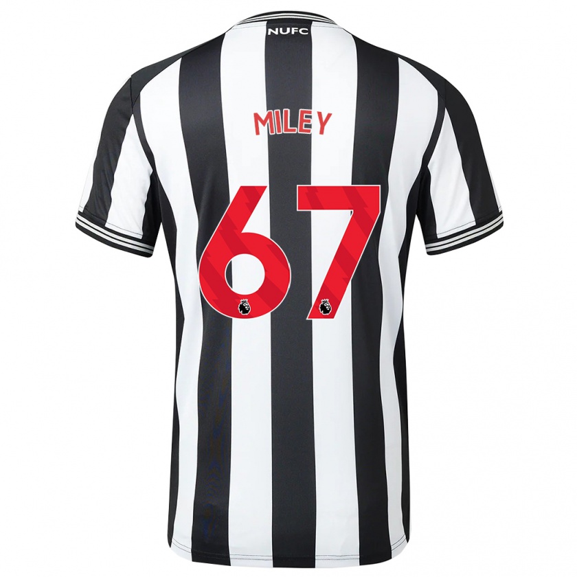 Kandiny Herren Lewis Miley #67 Schwarz-Weiss Heimtrikot Trikot 2023/24 T-Shirt Österreich