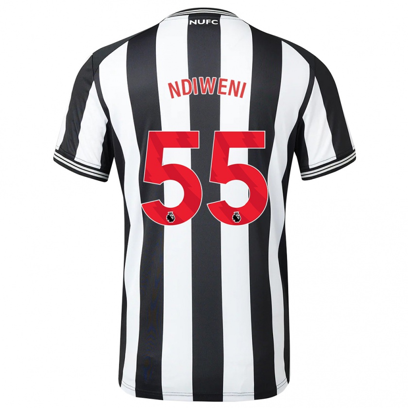 Kandiny Heren Michael Ndiweni #55 Zwart Wit Thuisshirt Thuistenue 2023/24 T-Shirt België