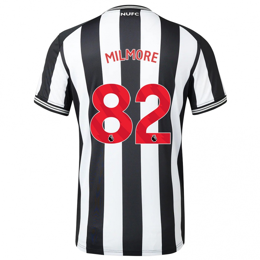 Kandiny Uomo Maglia Carter Milmore #82 Nero Bianco Kit Gara Home 2023/24 Maglietta