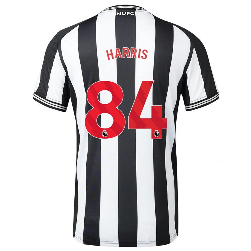 Kandiny Uomo Maglia Aidan Harris #84 Nero Bianco Kit Gara Home 2023/24 Maglietta