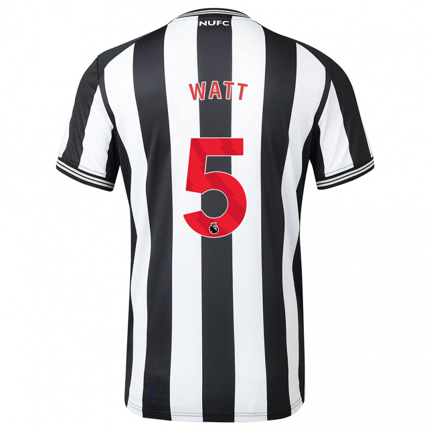 Kandiny Uomo Maglia Olivia Watt #5 Nero Bianco Kit Gara Home 2023/24 Maglietta