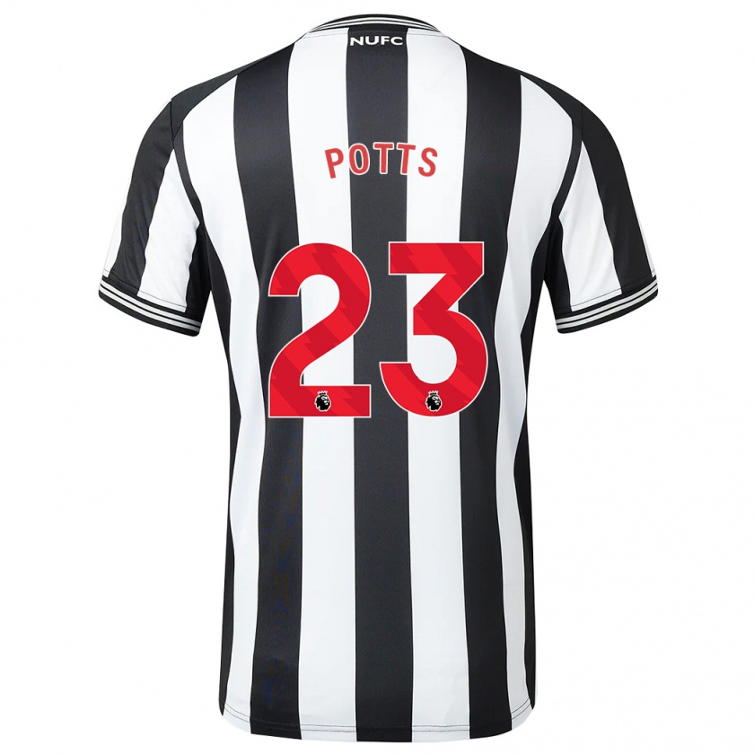 Kandiny Heren Charlotte Potts #23 Zwart Wit Thuisshirt Thuistenue 2023/24 T-Shirt België