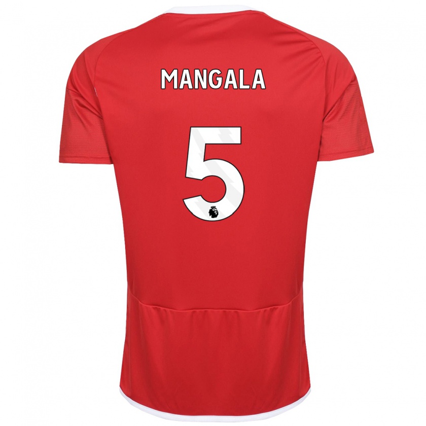 Kandiny Heren Orel Mangala #5 Rood Thuisshirt Thuistenue 2023/24 T-Shirt België