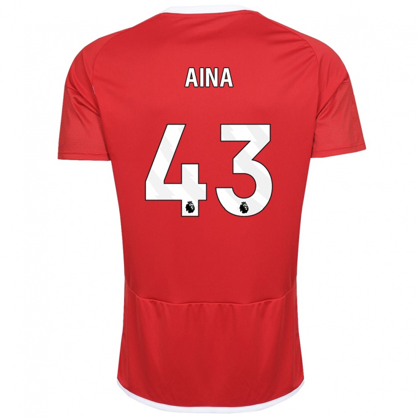 Kandiny Heren Ola Aina #43 Rood Thuisshirt Thuistenue 2023/24 T-Shirt België