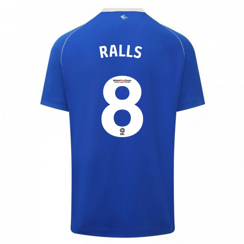 Kandiny Hombre Camiseta Joe Ralls #8 Azul 1ª Equipación 2023/24 La Camisa