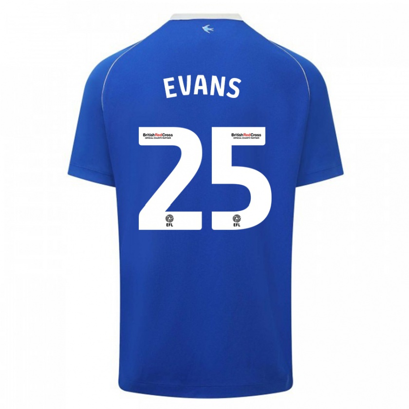 Kandiny Heren Kieron Evans #25 Blauw Thuisshirt Thuistenue 2023/24 T-Shirt België