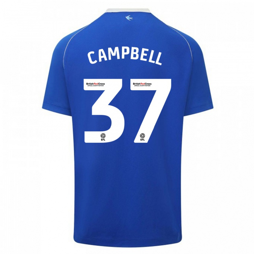 Kandiny Hombre Camiseta Vontae Daley-Campbell #37 Azul 1ª Equipación 2023/24 La Camisa