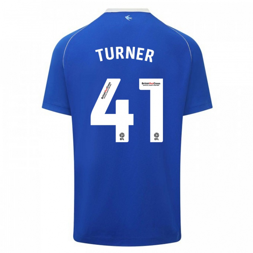 Kandiny Uomo Maglia Matthew Turner #41 Blu Kit Gara Home 2023/24 Maglietta