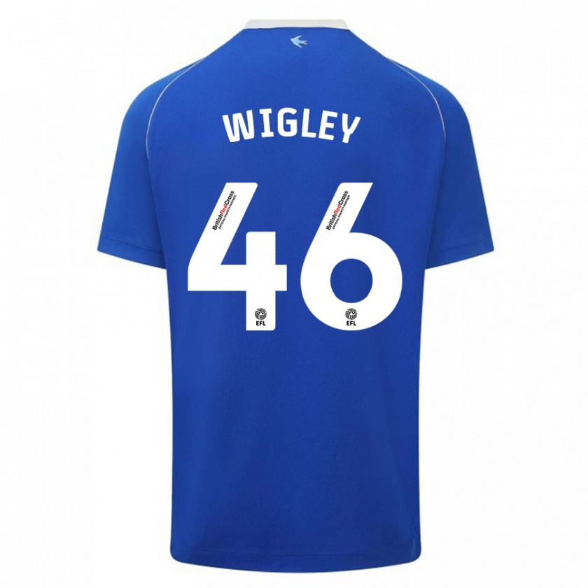 Kandiny Uomo Maglia Morgan Wigley #46 Blu Kit Gara Home 2023/24 Maglietta