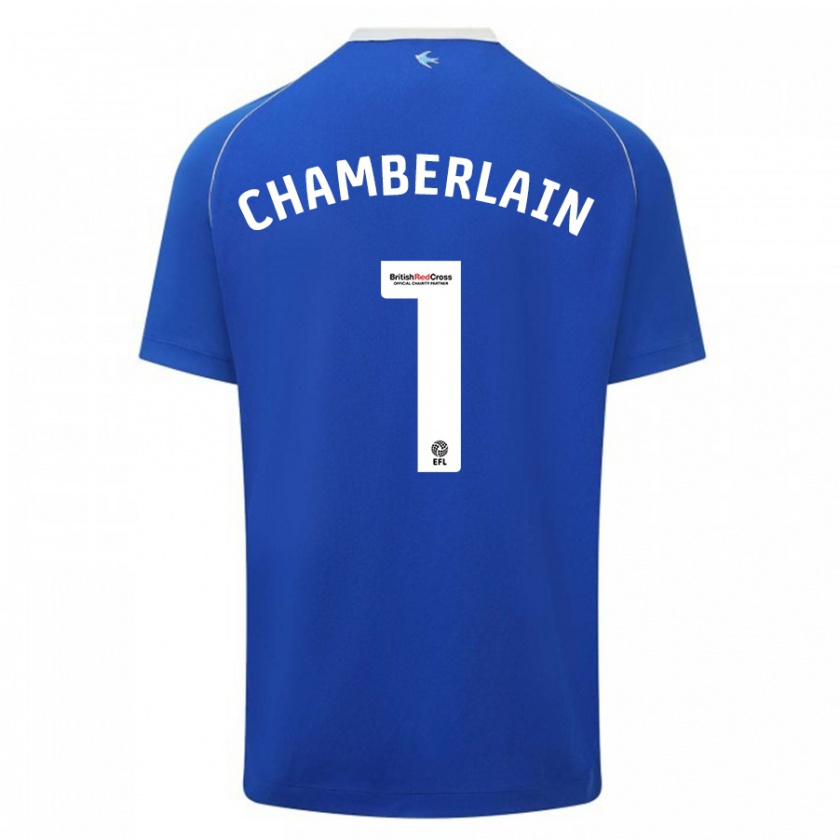 Kandiny Hombre Camiseta Ceryn Chamberlain #1 Azul 1ª Equipación 2023/24 La Camisa