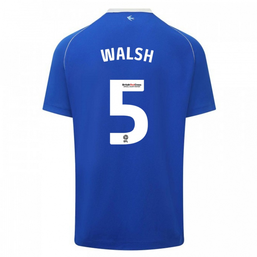 Kandiny Uomo Maglia Siobhan Walsh #5 Blu Kit Gara Home 2023/24 Maglietta