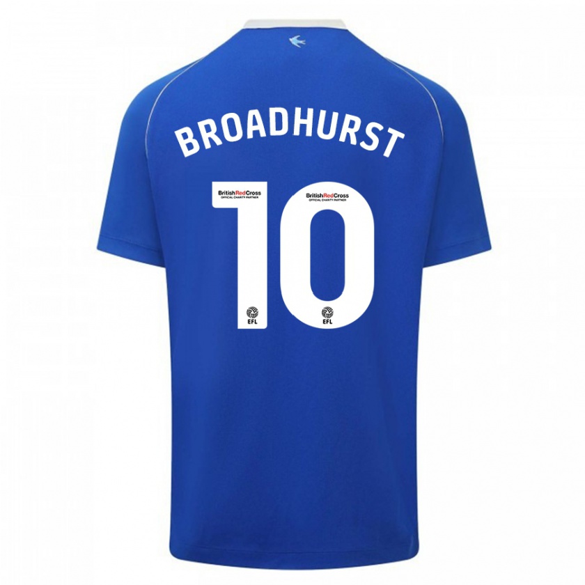 Kandiny Uomo Maglia Danielle Broadhurst #10 Blu Kit Gara Home 2023/24 Maglietta