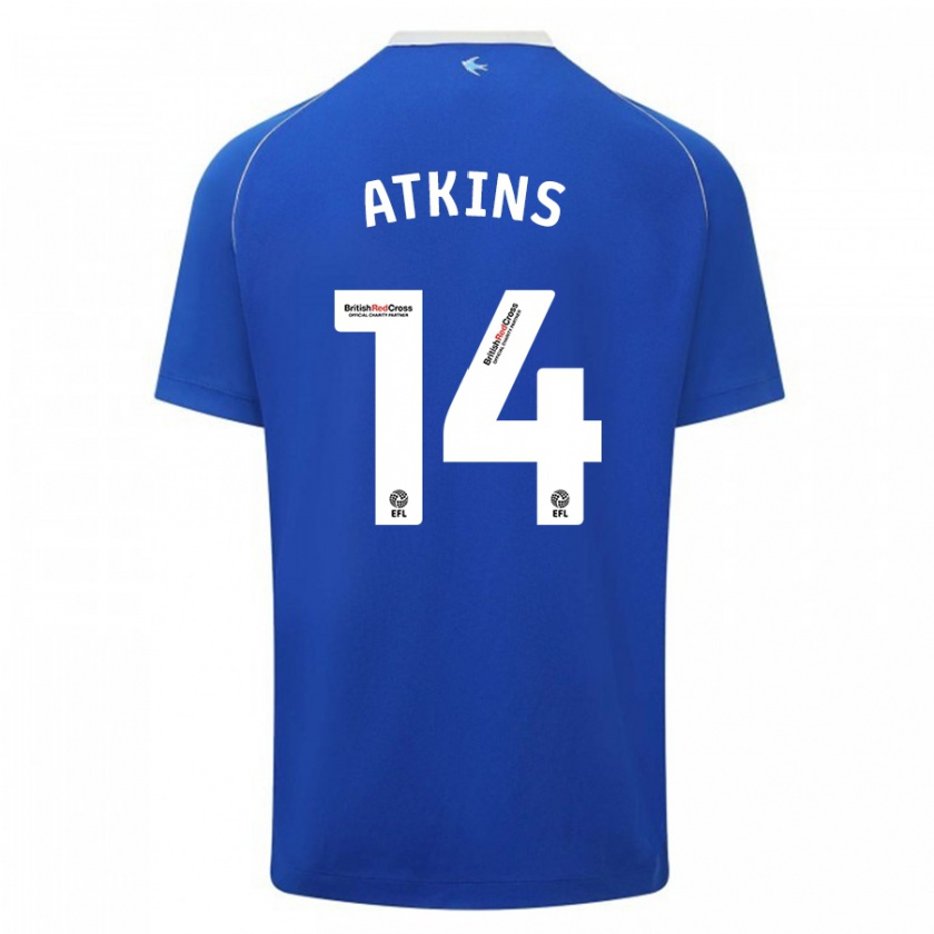 Kandiny Uomo Maglia Zoe Atkins #14 Blu Kit Gara Home 2023/24 Maglietta