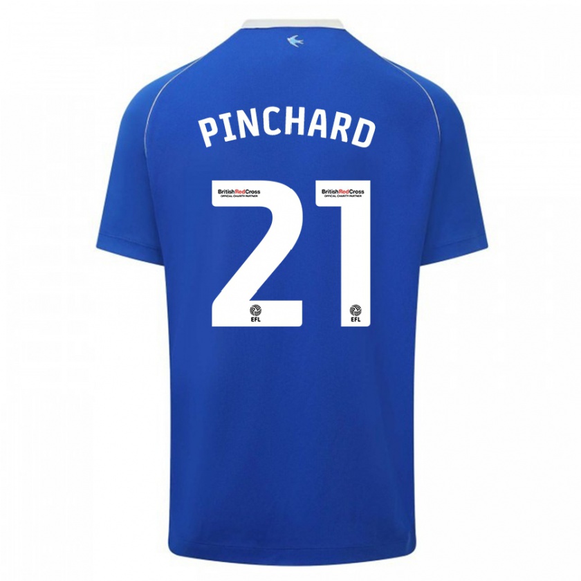 Kandiny Uomo Maglia Cerys Pinchard #21 Blu Kit Gara Home 2023/24 Maglietta