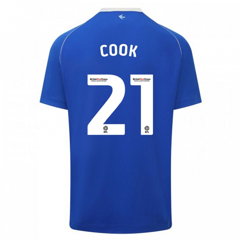 Kandiny Uomo Maglia Mikayla Cook #21 Blu Kit Gara Home 2023/24 Maglietta