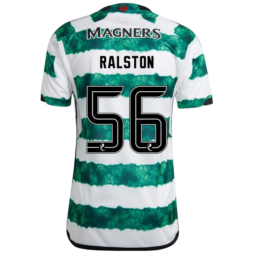 Kandiny Uomo Maglia Anthony Ralston #56 Verde Kit Gara Home 2023/24 Maglietta