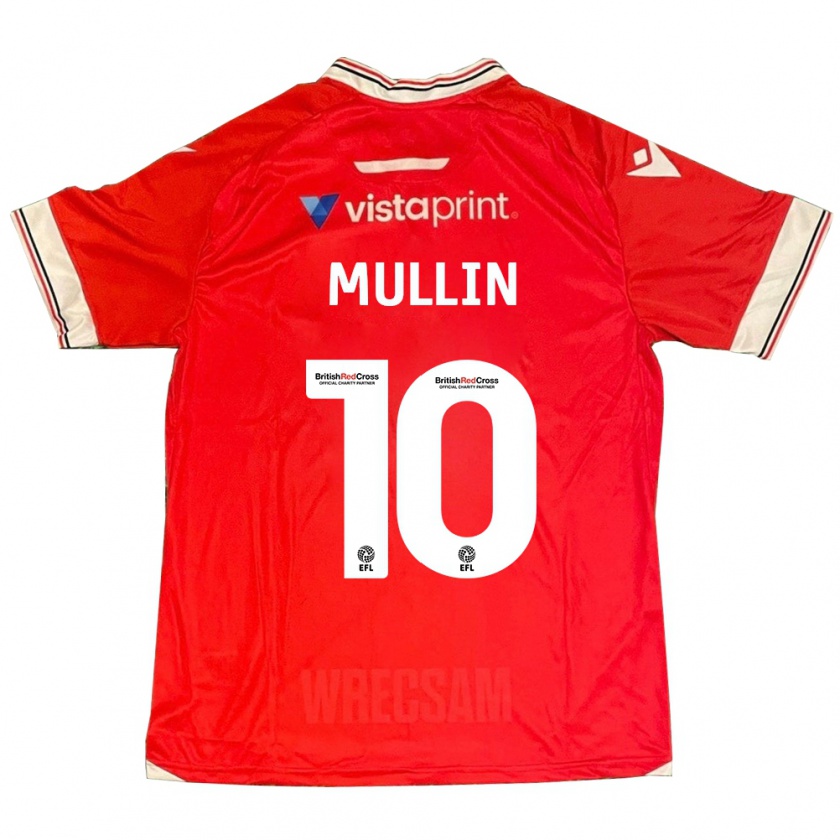 Kandiny Uomo Maglia Paul Mullin #10 Rosso Kit Gara Home 2023/24 Maglietta