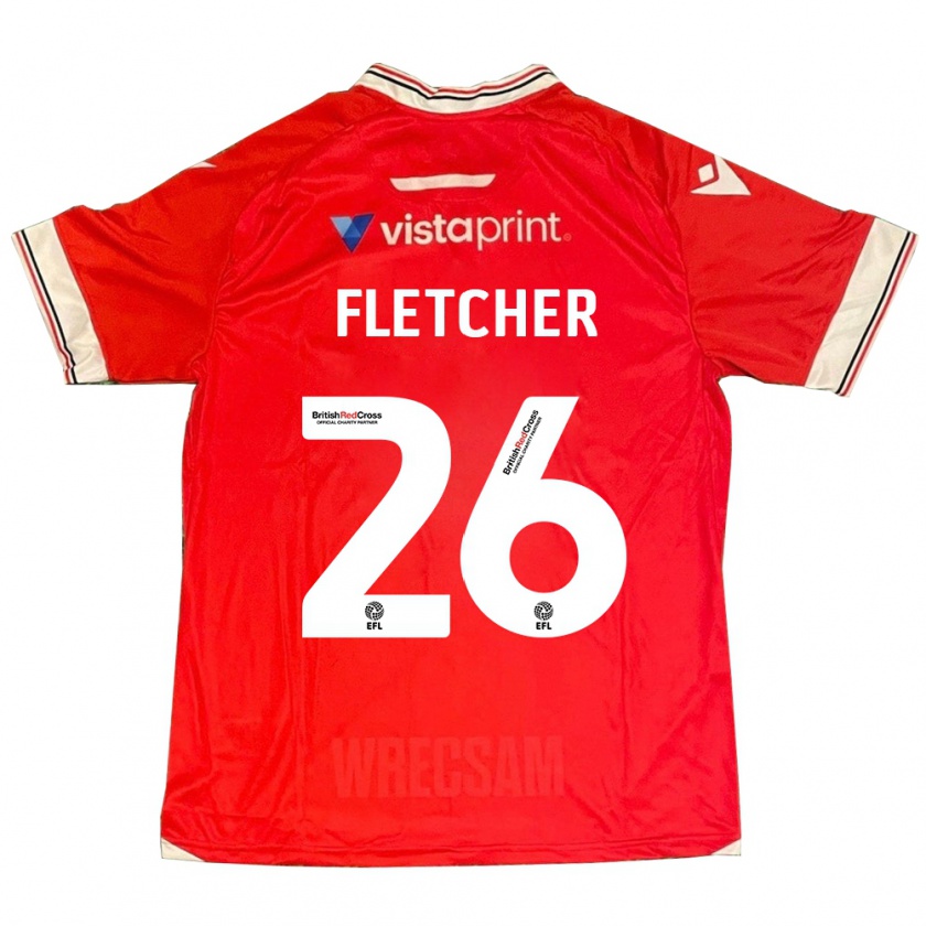 Kandiny Heren Steven Fletcher #26 Rood Thuisshirt Thuistenue 2023/24 T-Shirt België