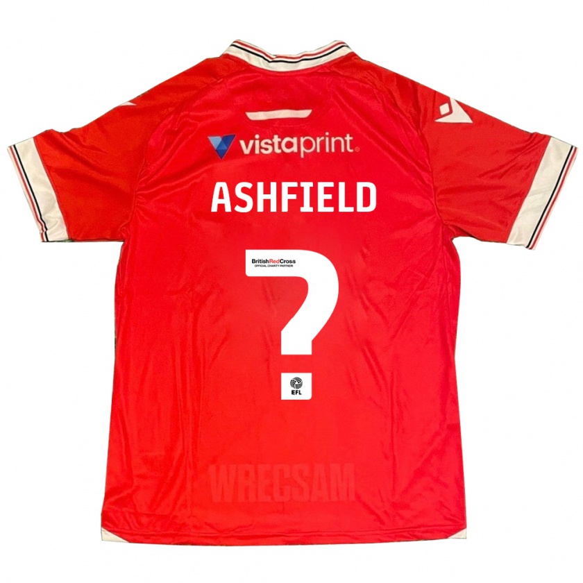 Kandiny Uomo Maglia Harry Ashfield #0 Rosso Kit Gara Home 2023/24 Maglietta