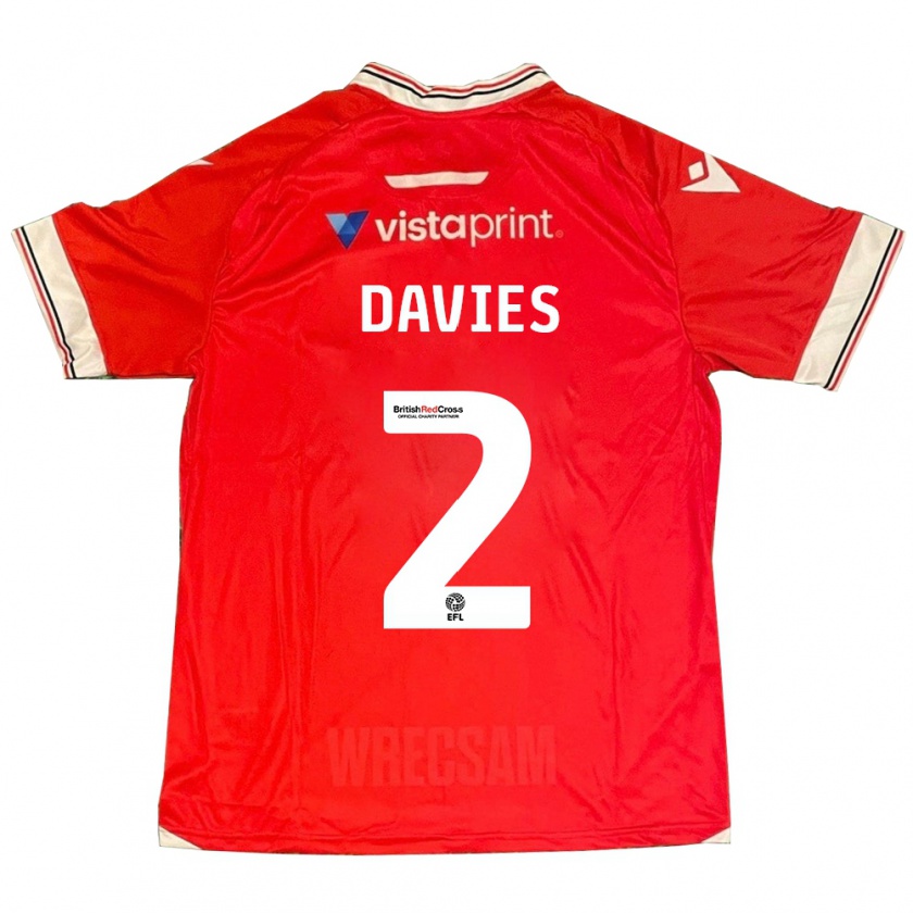 Kandiny Uomo Maglia Phoebe Davies #2 Rosso Kit Gara Home 2023/24 Maglietta