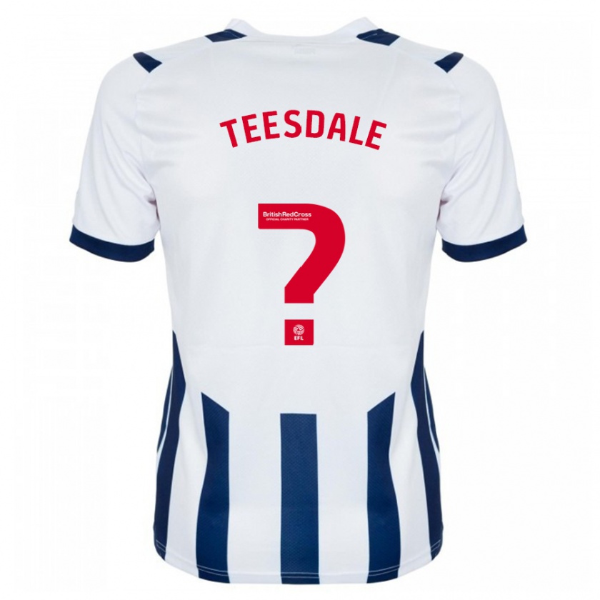 Kandiny Uomo Maglia Finn Teesdale #0 Bianco Kit Gara Home 2023/24 Maglietta