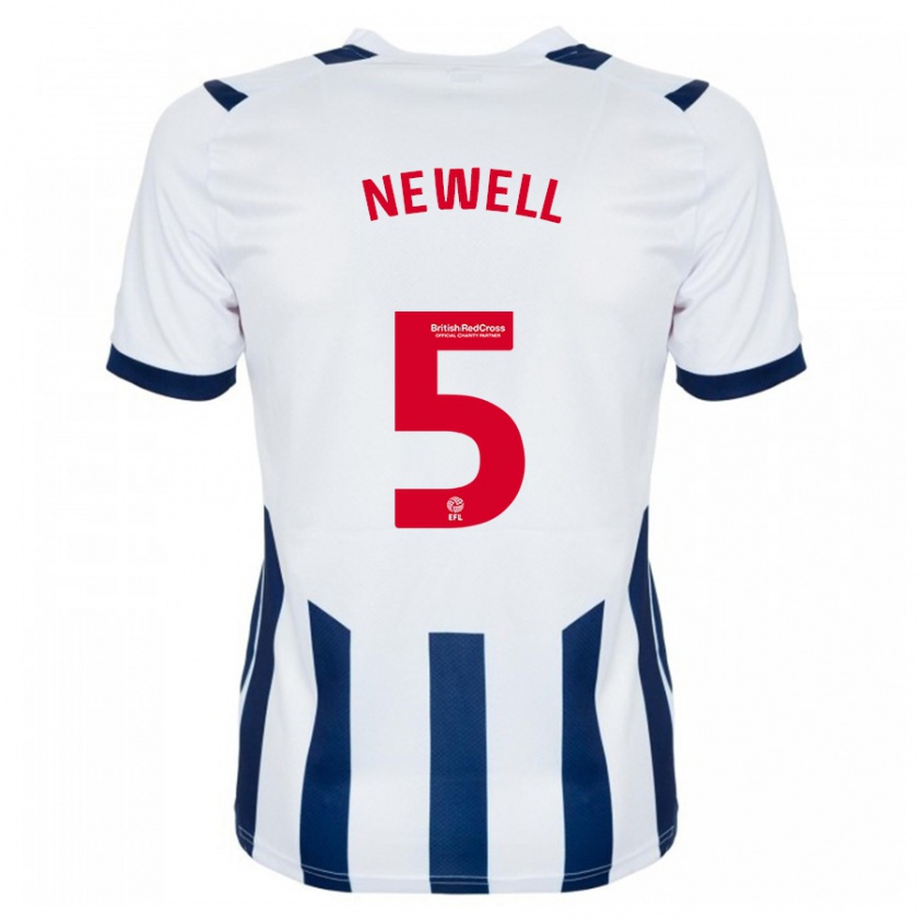 Kandiny Uomo Maglia Lucy Newell #5 Bianco Kit Gara Home 2023/24 Maglietta