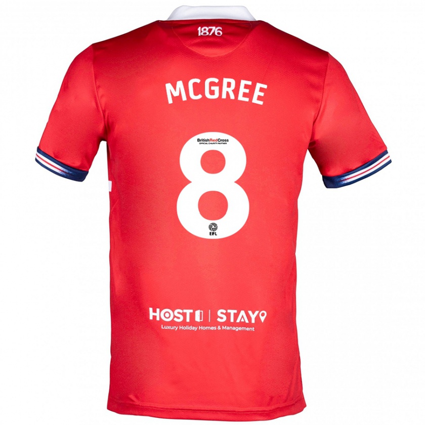 Kandiny Heren Riley Mcgree #8 Rood Thuisshirt Thuistenue 2023/24 T-Shirt België