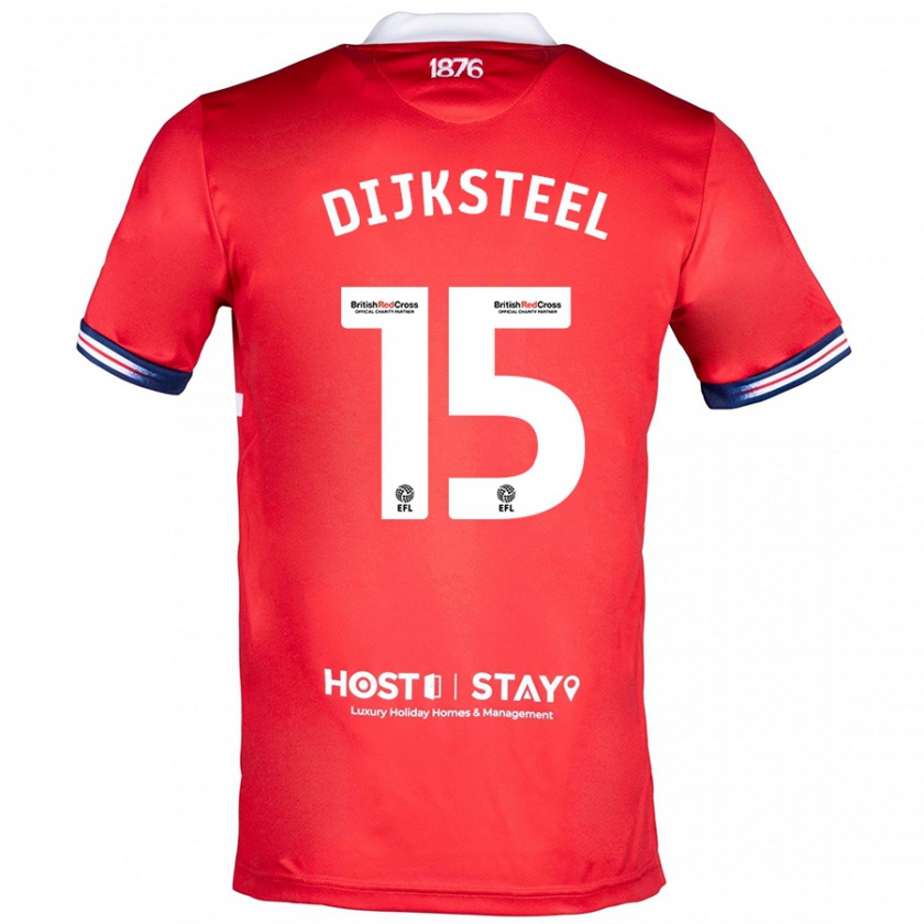 Kandiny Heren Anfernee Dijksteel #15 Rood Thuisshirt Thuistenue 2023/24 T-Shirt België