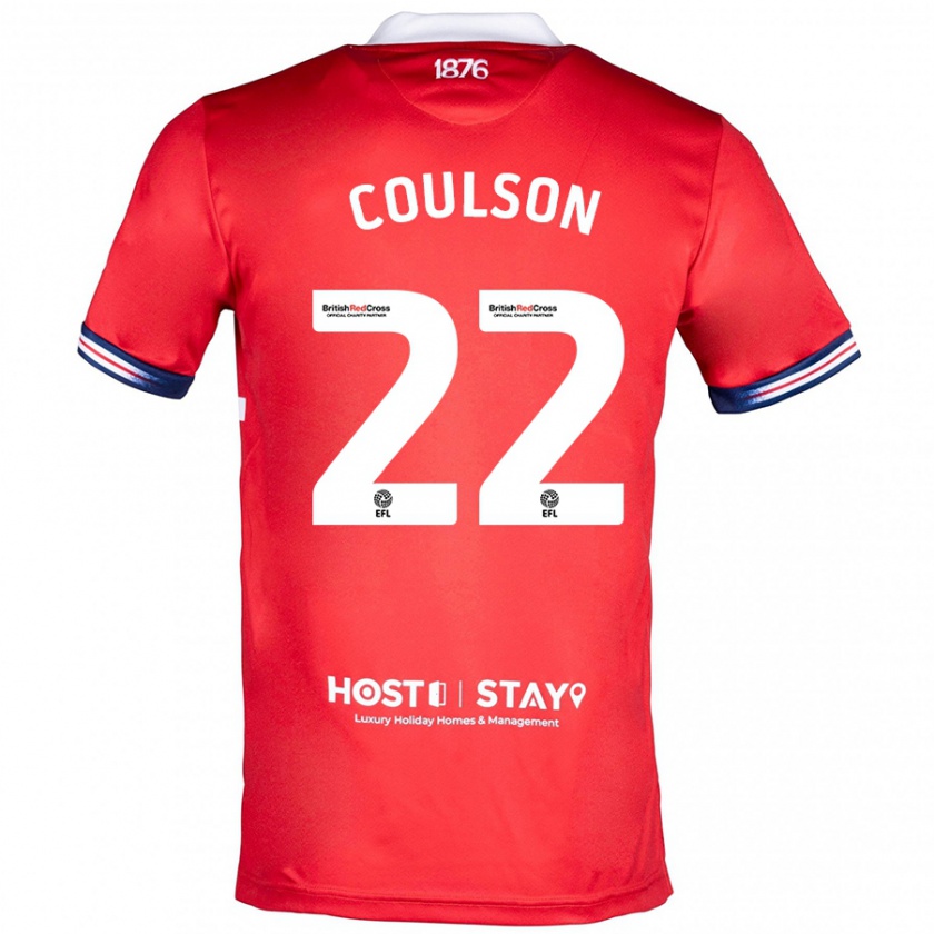 Kandiny Heren Hayden Coulson #22 Rood Thuisshirt Thuistenue 2023/24 T-Shirt België