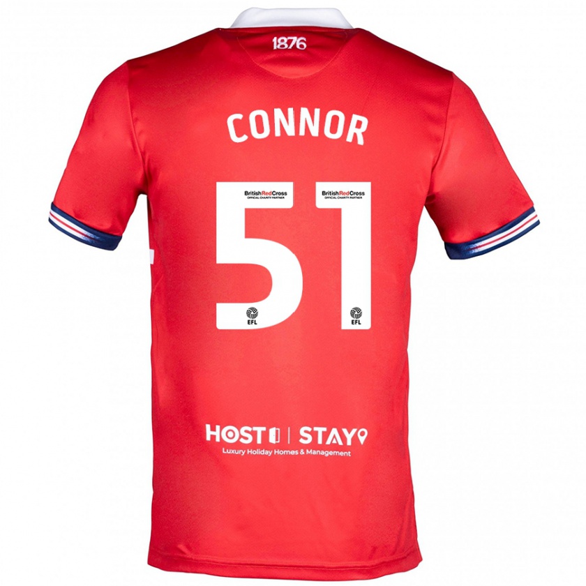 Kandiny Uomo Maglia Shea Connor #51 Rosso Kit Gara Home 2023/24 Maglietta