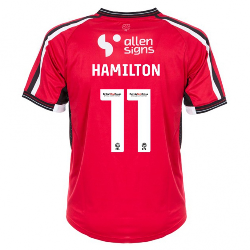 Kandiny Heren Ethan Hamilton #11 Rood Thuisshirt Thuistenue 2023/24 T-Shirt België