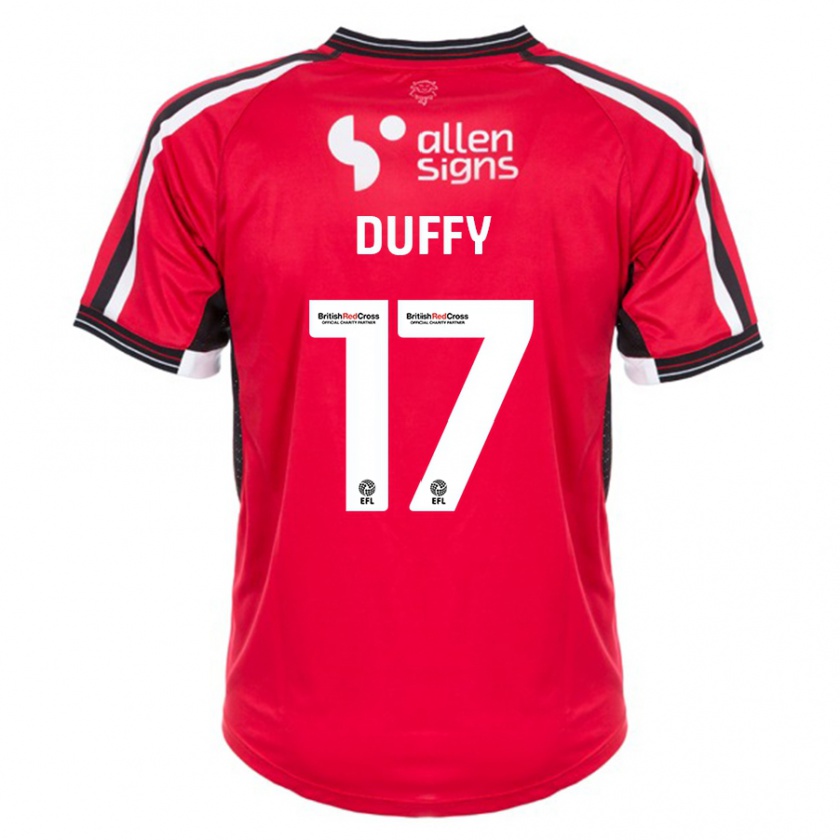 Kandiny Herren Dylan Duffy #17 Rot Heimtrikot Trikot 2023/24 T-Shirt Österreich